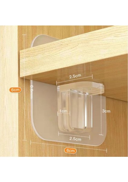 Yapışkanlı Raf Köşe Tutucu Klips Seti 4 Adet fırsatları