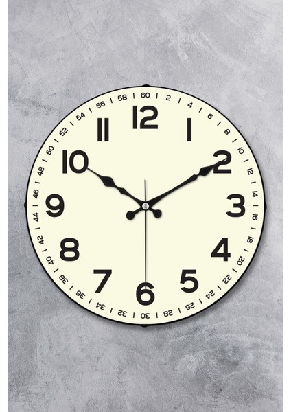 36 cm Gerçek Bombe Cam Akar Saniye Sessiz Mekanizma Dekoratif Atatürk Duvar Saati