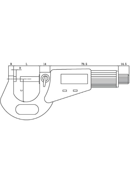 Asimeto AS-116 Dijital Dış Çap Mikrometresi 50-75MM 0.01MM Ölçek