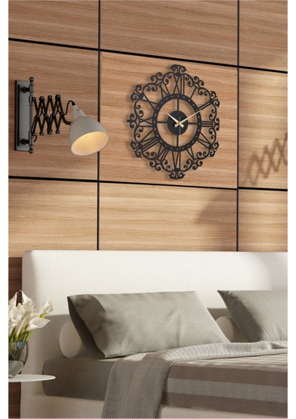 Muyika Modellato Yeni Koleksiyon Dekoratif Metal Siyah Duvar Saati 41 x 41 cm Sessiz Mekanizma Mds-41 fırsatları