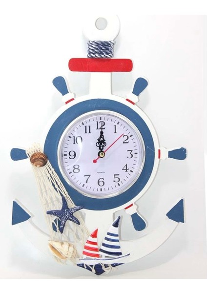 Ahşap Marin Dümenli ve Çapa Tasarımı Saat