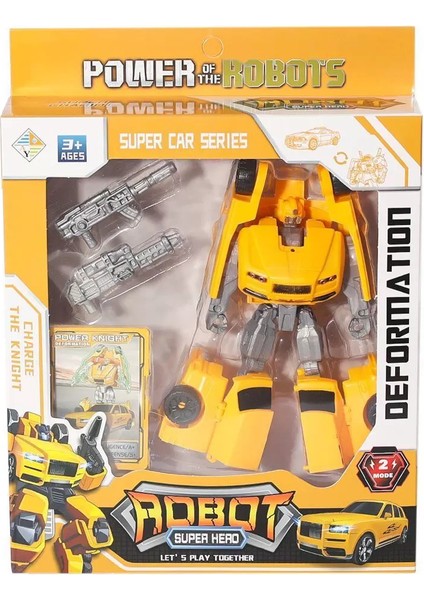 HY-8877 Ddönüşebilen Kartlı Robot Araba -Birliktoys