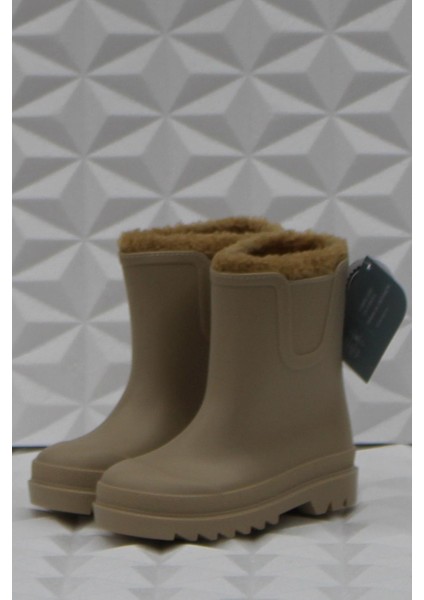 W10290 004 Tokıo Borreguıto Bej Içi Kürklü Çocuk Yağmur Çizmesi fiyatları
