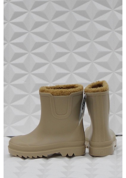 W10290 004 Tokıo Borreguıto Bej Içi Kürklü Çocuk Yağmur Çizmesi modelleri