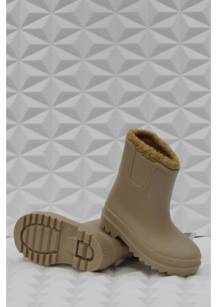 W10290 004 Tokıo Borreguıto Bej Içi Kürklü Çocuk Yağmur Çizmesi fırsatları