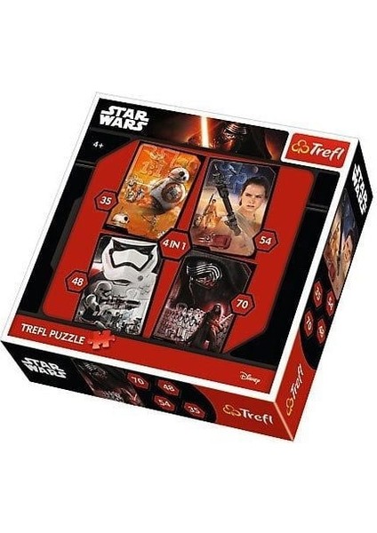 Ramby Arsyy 34263 Trefl Puzzle Star Wars Episode Vıı 4'lü 35+48+54+70 Parça Puzzle