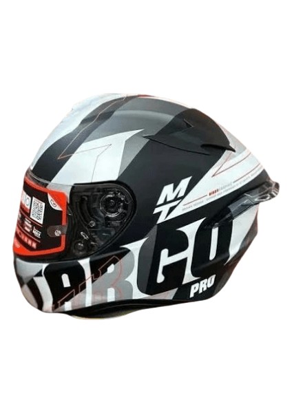 Mthelmets Targo Pro Biger B0 Mat Beyaz Full Face Kask Xl