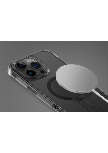 Apple iPhone 16 Pro Kılıf Eleva Serisi Standlı Magsafe Özellikli (Magclick™) Premium Kılıf