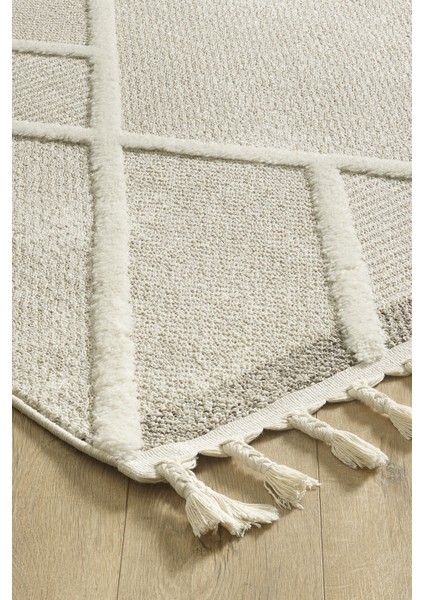 Quincey Bukleli Yumuşak Peluş Post Shaggy Krem Çocuk Odası Oturma Odası Salon Mutfak Halısı fırsatları