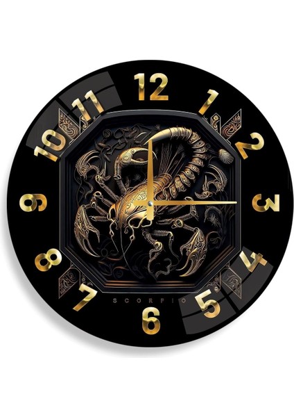 Akrep Burcu Cam Saat - 40 cm