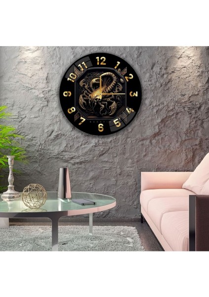 Akrep Burcu Cam Saat - 40 cm modelleri