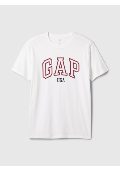 Erkek Beyaz Everyday Soft Gap Usa Logo T-Shirt fiyatları