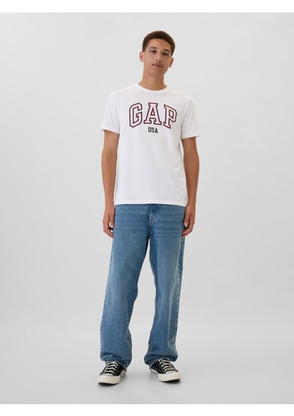 Erkek Beyaz Everyday Soft Gap Usa Logo T-Shirt fırsatları