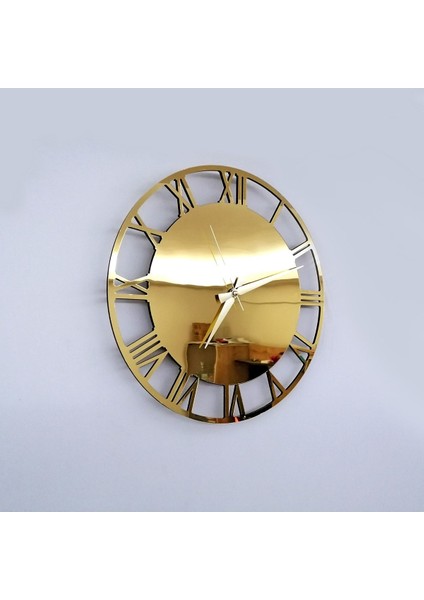 Dekoratif Roma Rakamlı Gold Aynalı Duvar Saati fiyatları
