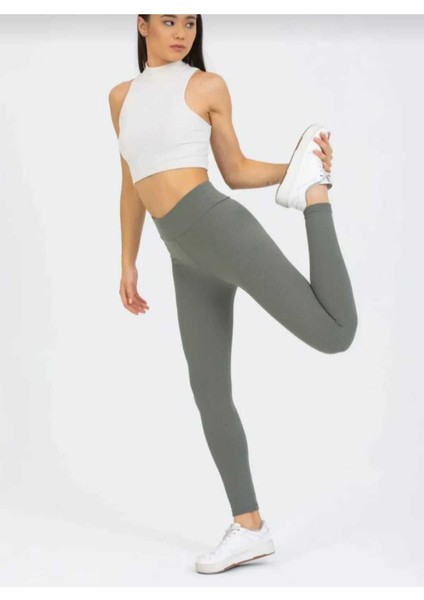 Şık Fitilli Yüksek Bel Kahverengi Toparlayıcı Tayt fiyatları