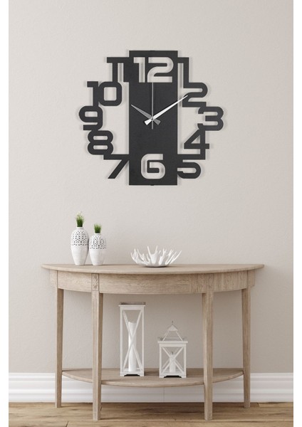 Sonsuz Şıklık Siyah Tasarım Sessiz Metal Duvar Saati Siyahın Asaleti Modern Tasarımlı 43 x 40 cm Saat. fırsatları