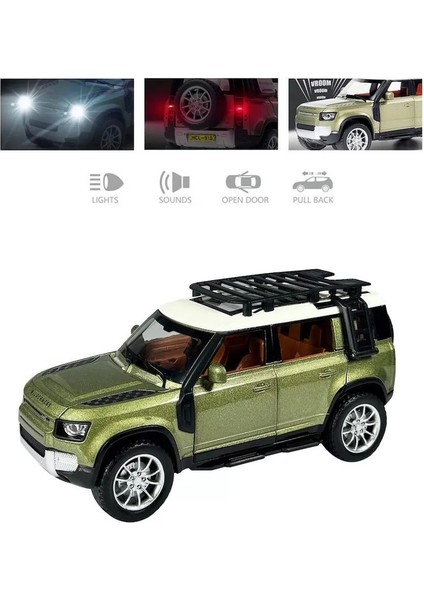 HCL-910 Çek Bırak 1:22 Sesli ve Işıklı Safari Metal Jeep