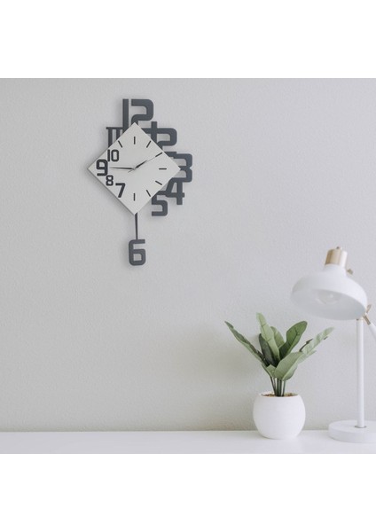 Modern Büyük Boy Geometrik Sallanan Sarkaçlı Ev Ofis Duvar Saati fiyatları