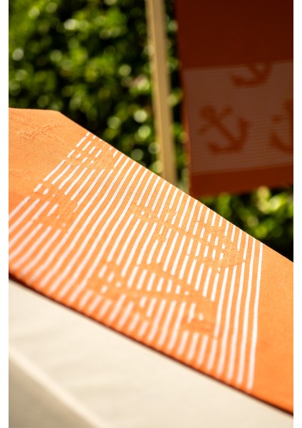 Cotton Collection Bukle Plaj Havlusu Çapa Orange fırsatları