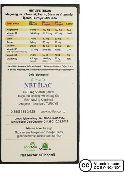 Nbt Life Treon 90 Kapsül modelleri