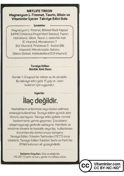 Nbt Life Treon 90 Kapsül fırsatları