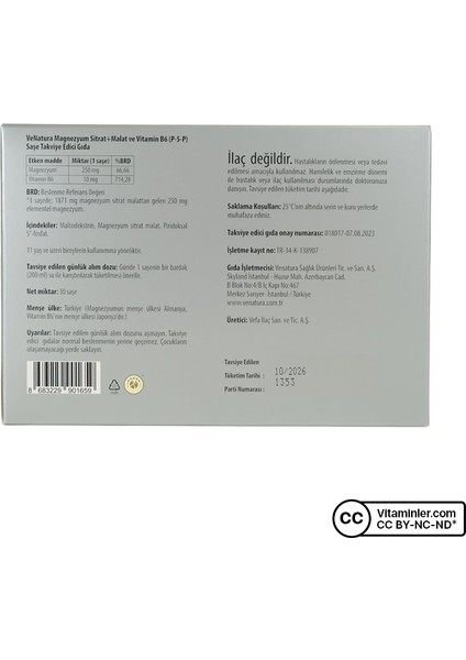 Magnezyum Sitrat + Malat ve Vitamin B6 30 Saşe modelleri