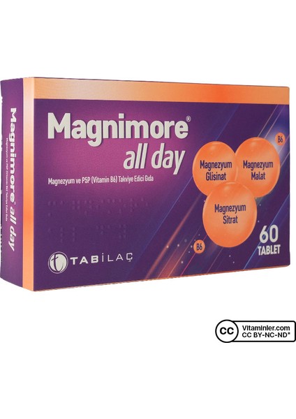 Tab İlaç Magnimore All Day 60 Tablet