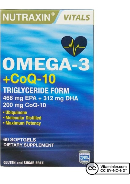 Omega 3 +Coq-10 60 Kapsül fiyatları