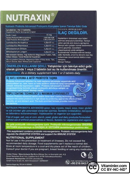 Probiota Advanced Probiyotik 60 Tablet