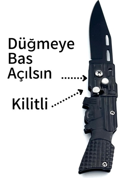 Mini Keles Model Düğmeli Çakı Kemer Klipsli