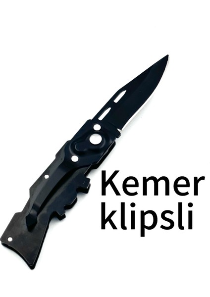 Mini Keles Model Düğmeli Çakı Kemer Klipsli