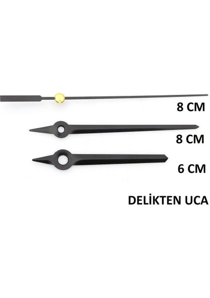 1 Adet Duvar Saati Mekanizması , Askısız , Şaft Uzunluğu 16 mm , Sessiz