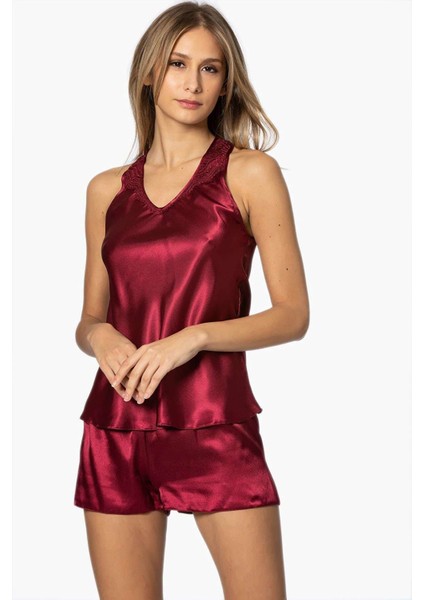 Nazikendam Pierre Cardin 6'lı Saten Gecelik Sabahlık Çeyiz Seti 6010 Bordo fırsatları