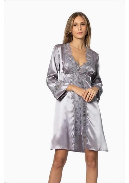 Nazikendam Pierre Cardin 6'lı Saten Gecelik Sabahlık Çeyiz Seti 6010 Royal