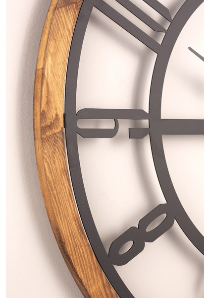 Muyika Bunnela Metal-Ahşap Çerçeveli 80 x 80 cm Dekoratif Duvar Saati Mds-Am fırsatları
