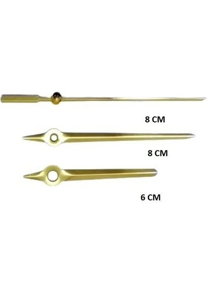 1 Adet Duvar Saati Mekanizması , Askısız , Şaft Uzunluğu 16 mm , Sessiz modelleri