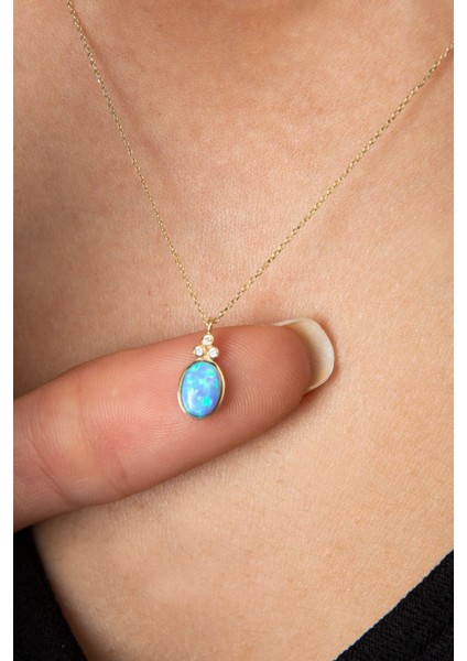 Kadın Oval Taşlı 925 Ayar Gümüş Kolye, Turuncu Doğal Taş, Şık ve Zarif Takı