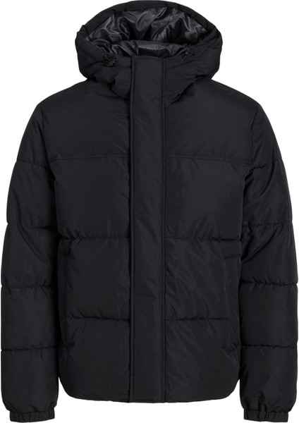 Jack & Jones Jjebradley Puffer Hood Sn Erkek Siyah Mont 12256974-02