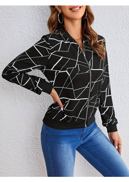 Kadın Uzun Kollu Baskılı Dalgıç Ceket indirimleri