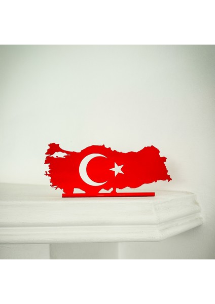 Türk Bayrağı Türkiye Haritası Masa Süsü , Dekoratif Obje Biblo, Ofis Ev Dekorasyon, Masa Üstü Dekor fırsatları