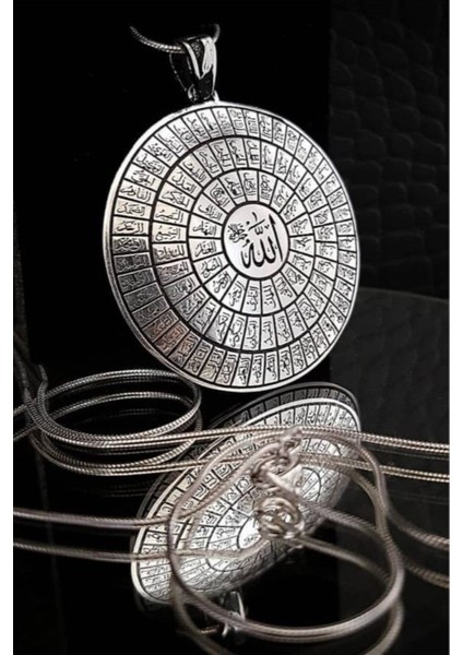 925 Ayar Gümüş Esmaül Hüsna Dualı Kadın Erkek Kolye Zinciri