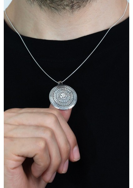 925 Ayar Gümüş Esmaül Hüsna Dualı Kadın Erkek Kolye Zinciri modelleri