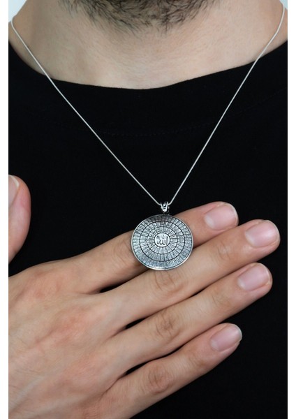 925 Ayar Gümüş Esmaül Hüsna Dualı Kadın Erkek Kolye Zinciri fırsatları