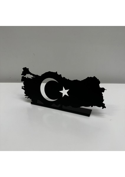 Türk Bayrağı Türkiye Haritası Masa Süsü , Dekoratif Obje Biblo, Ofis Ev Dekorasyon, Masa Üstü Dekor