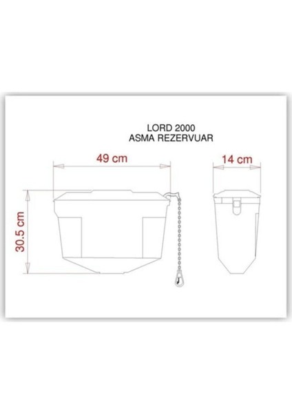Visam Lord 2000 Zincirli Asma Rezervuar 450-001 fiyatları