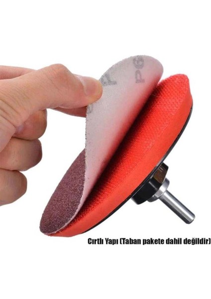 Rtrmax 1 Paket(10 Adet) Cırt Zımpara 220 mm Spiral Avuç Taşlama Matkap Uyumlu (40 Kum)
