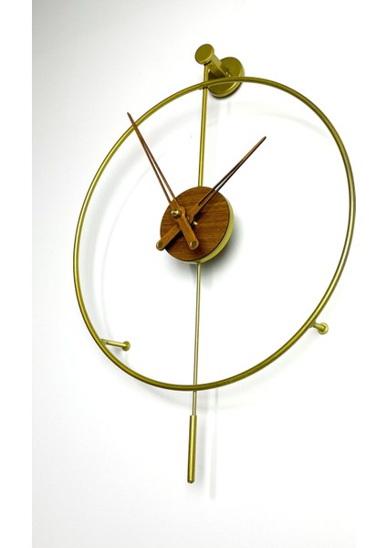 Tiktok Plus 40 cm Gold Modern Dekoratif Sarkaçlı Metal Duvar Saati indirimleri