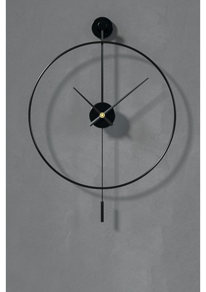 Tiktok xxl 90 cm Siyah, Modern Dekoratif Sarkaçlı Metal Duvar Saati modelleri