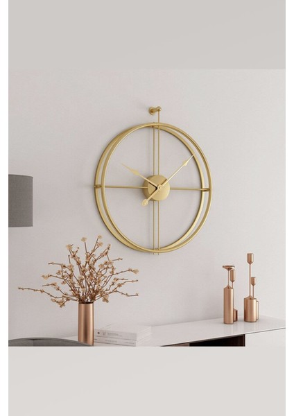 La Clock xxl 90 cm Gold, Modern Dekoratif Ispanyol Tarzı Duvar Saati modelleri