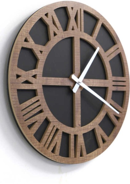 Roma Latin Rakamlı Çift Renkli Duvar Saati